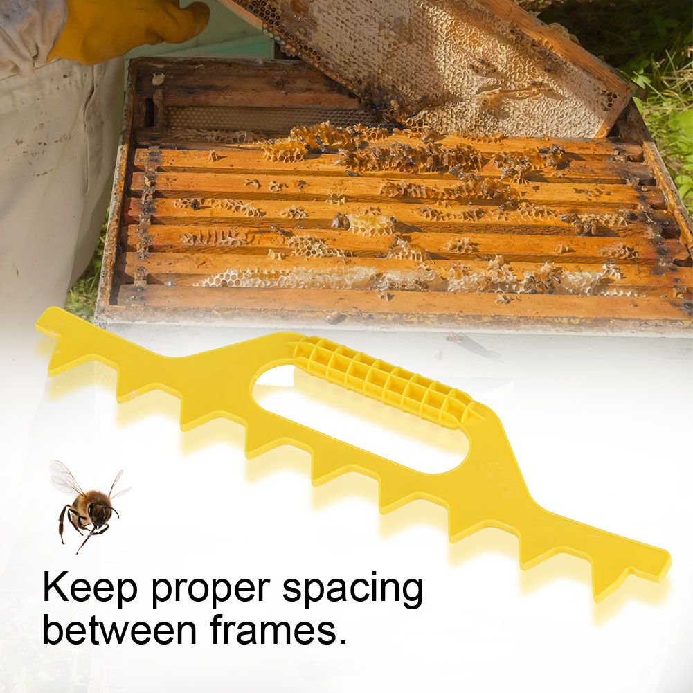 Bee Hive Frame Spcing Tool Spacer Beekeeping Accessories Yellow 8 Frame — image 3