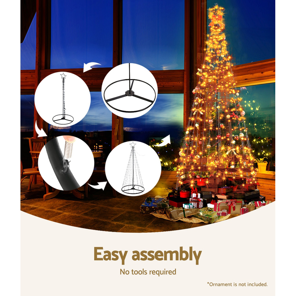 2.1M Christmas Tree LED Solar Warm Jingle Jollys — image 6