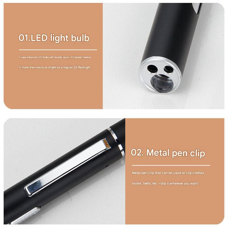 Grey and black Metal Laser Cat Toy Pen Set - 2 Piece USB Rechargeable 3-in-1 Laser Pointer with UV Light and LED Torch in Gift Tin Box โ image 5
