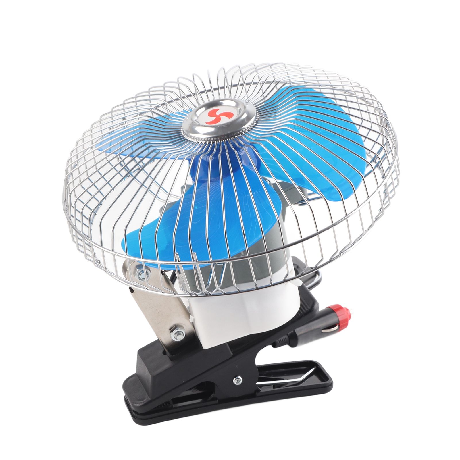 12V 25W Mini Portable Auto Vehicle Clip On Cooling Oscillating Fan for Car Truck Dashboard — image 4
