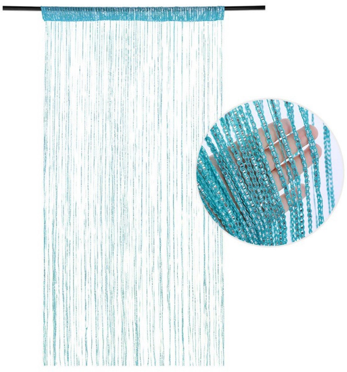 99*199 cm - Fly curtain - Screen door - Door curtain - Window decoration - with tassels - wardrobe curtain - door cord - curtains - mosquito net - for doorway