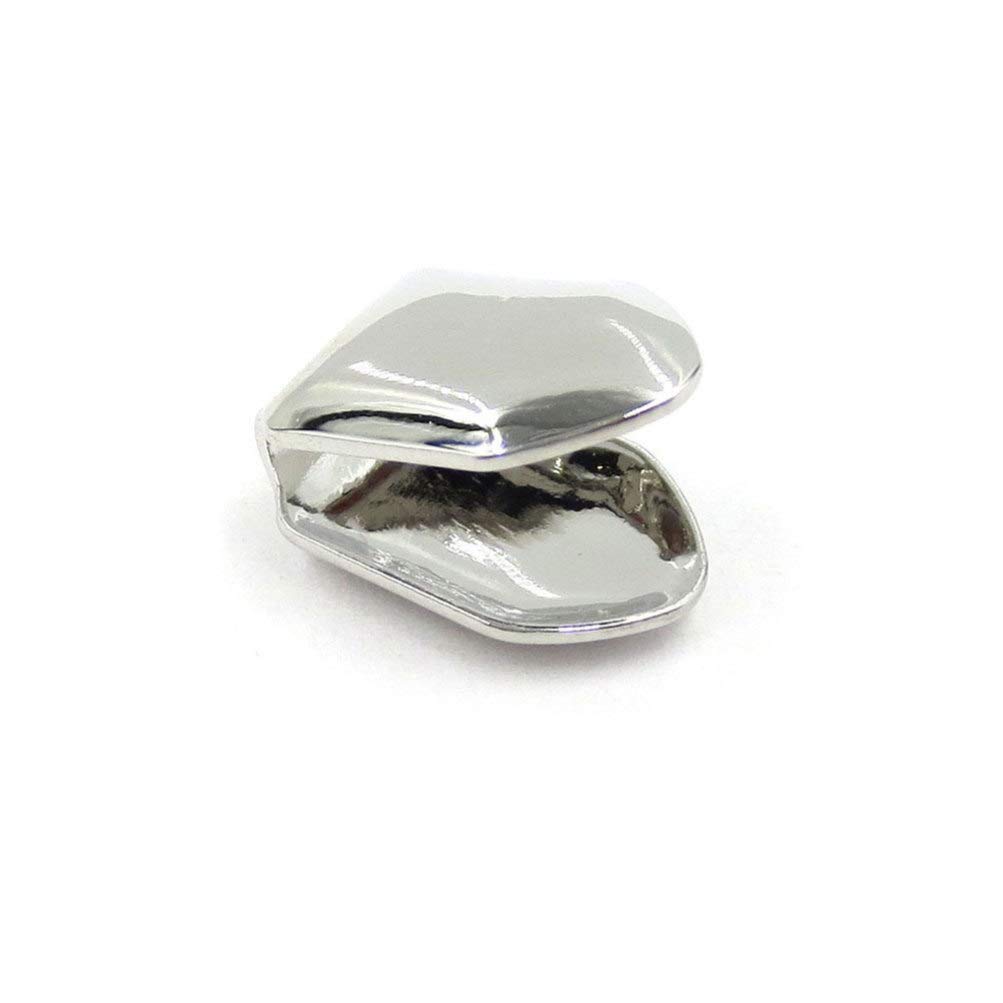 4pcs Silver Plated Small Single Tooth Cap Hip Hop Teeth Grill Decoration — image 4