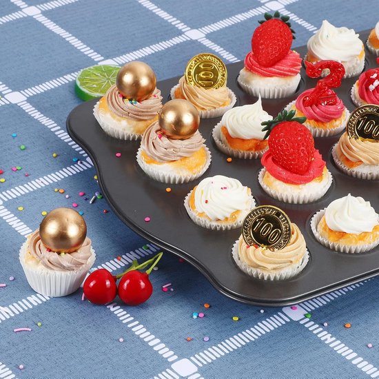 500-pack Mini Cupcake Liners - White - Oil Resistant - Small Cupcake Wrapping Paper - Baking Cups โ image 4