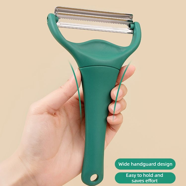 Dual Blade Vegetable Peeler & Cabbage Shredder, 2 in 1 Stainless Steel Julienne Slicer for Cabbage, Carrot, Potato, Fruit Salad Making — image 5