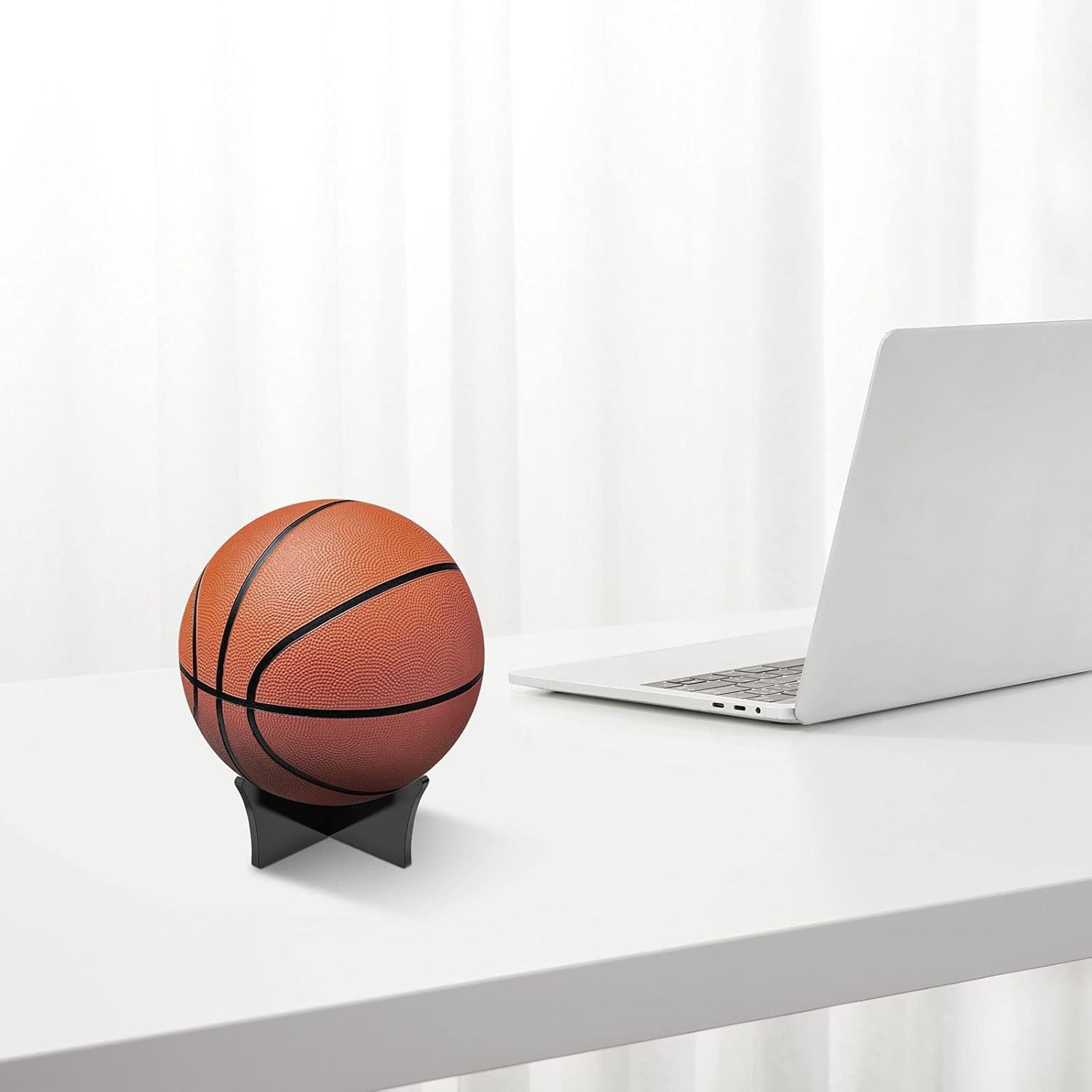 Acrylic Ball Stand Holder - Display Stand for Football, Basketball, Soccer, Volleyball, Rugby & More - Trophy & Memorabilia Showcase — image 2