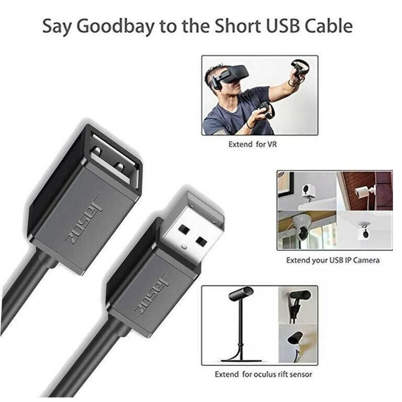Jasoz Usb Extension Data Cable 2.0 A Male To A Female Long Cord For Laptop Pc - 2 m โ image 5