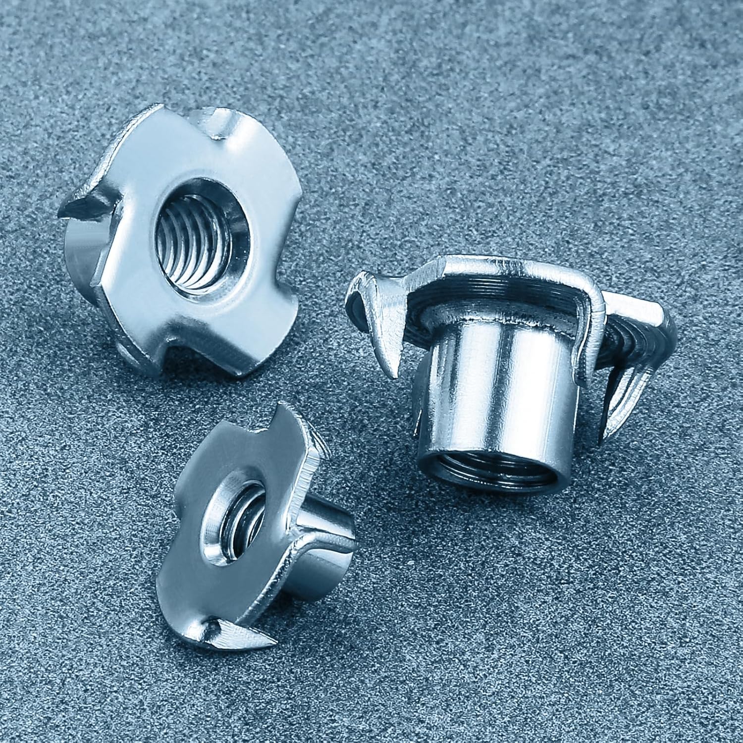 T-Nuts 1/4 * 20 (100 pcs), zinc Plated Steel, for Wood, Climbing Holds and cabinets โ image 5