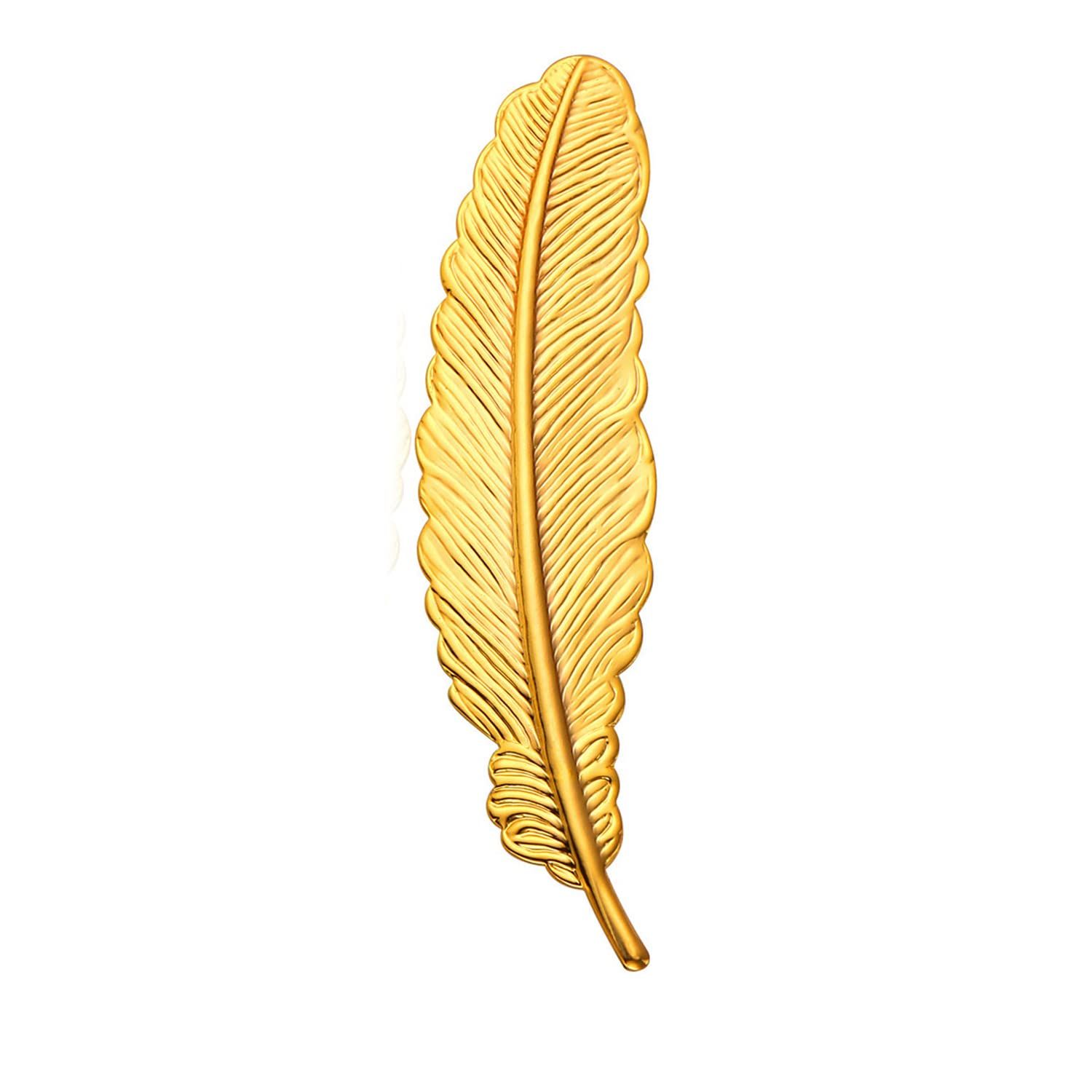 Brooches Jewelry for Women Men, Stainless Steel Gold Plated Classic Feather/Flower/Tree of Life/Custom Photo