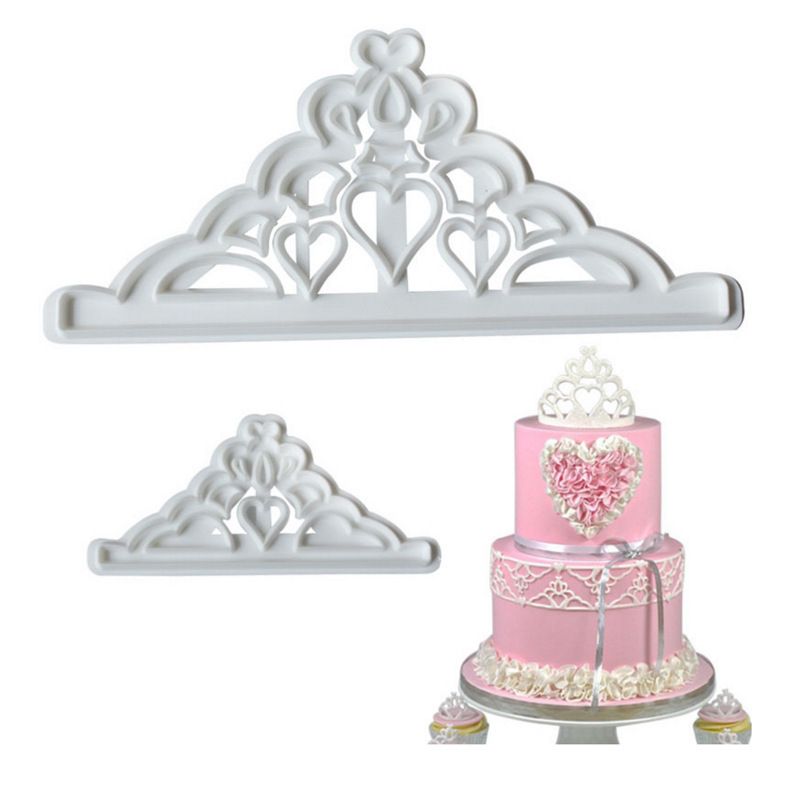 2 Pcs Crown Cookie Cutters Set Cutter Crown and Princess Crown Mold Cupcake Decorating Gumpaste Mould โ image 5