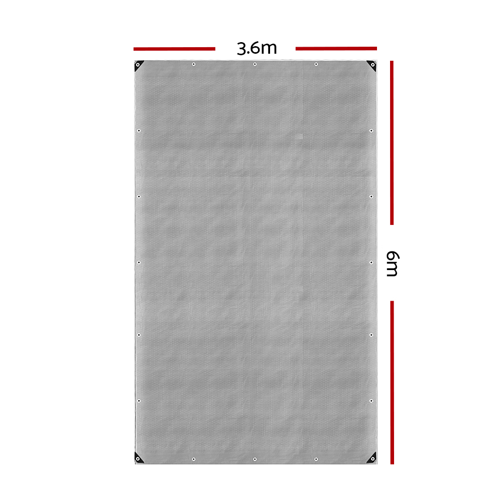 Instahut Tarp Tarpaulin 3.6x6m Canvas Camping Heavy Duty Sun Cover โ image 2