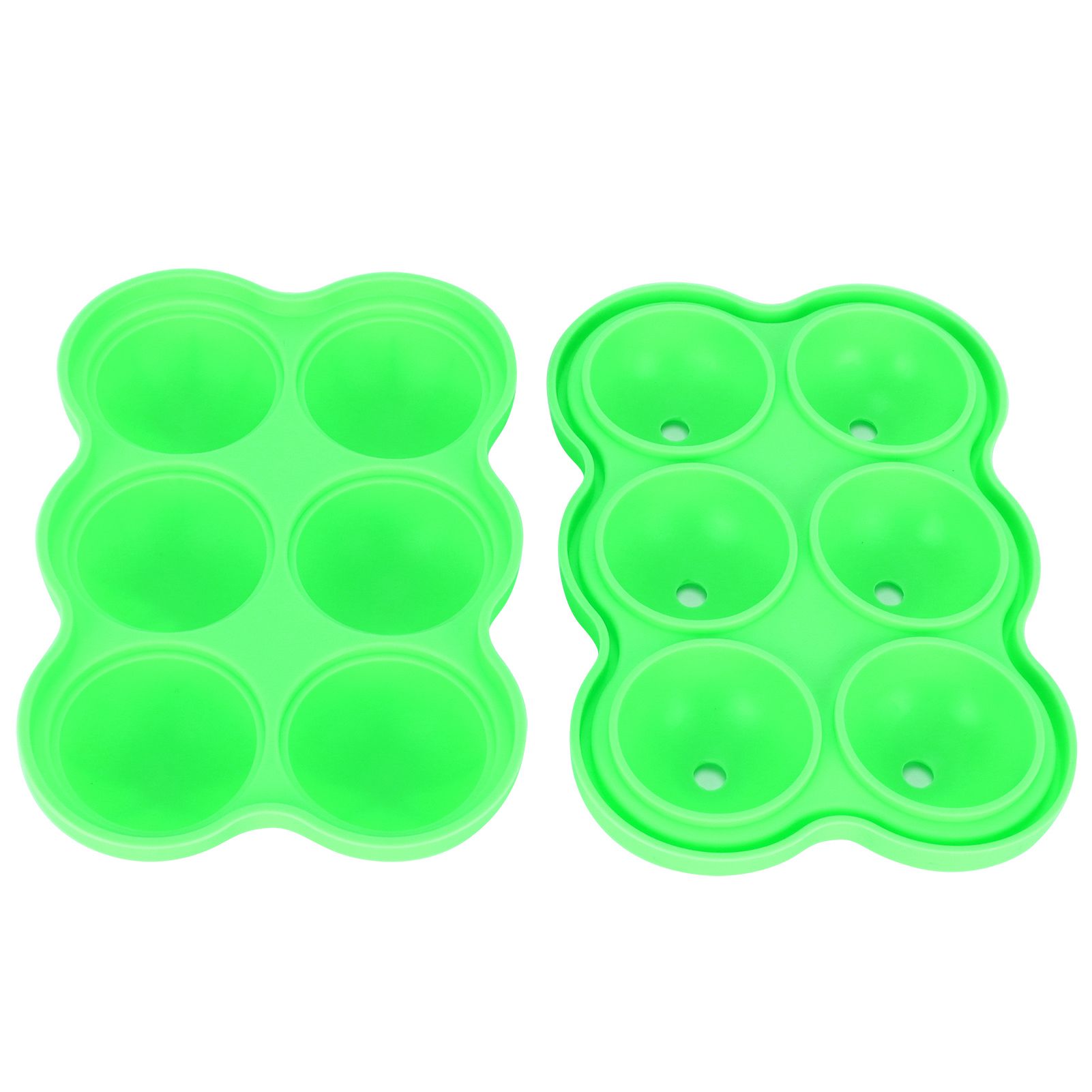 6-Grid Ice Ball Maker Reusable Silicone Ice Ball Mold Tray for Home Kitchen Bar UseGreen — image 5