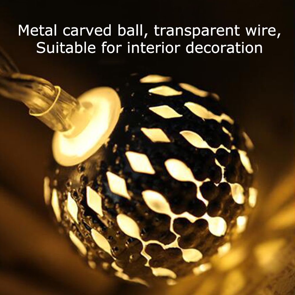 Moroccan Balls Light String 30 LEDs Fairy Light Battery Powered Decorative Light String โ image 4