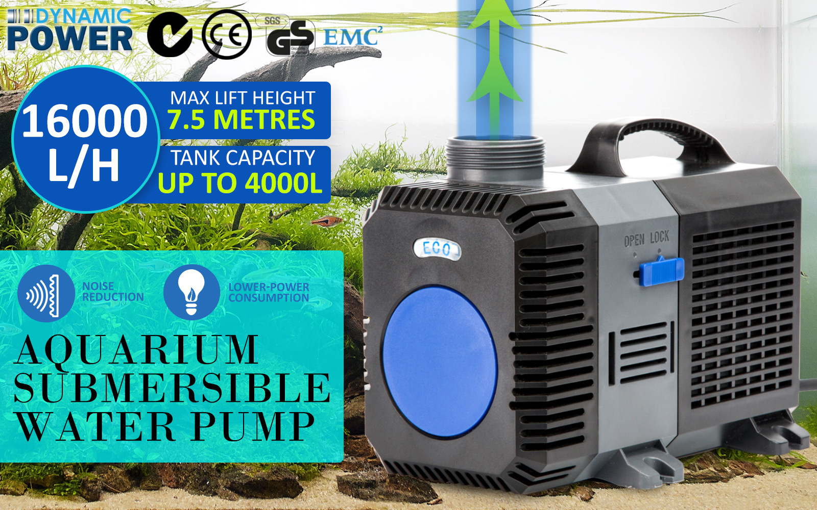 Combo Aquarium Garden Filter 10000L/H + Submersible Water Pump 16000L/H โ image 3