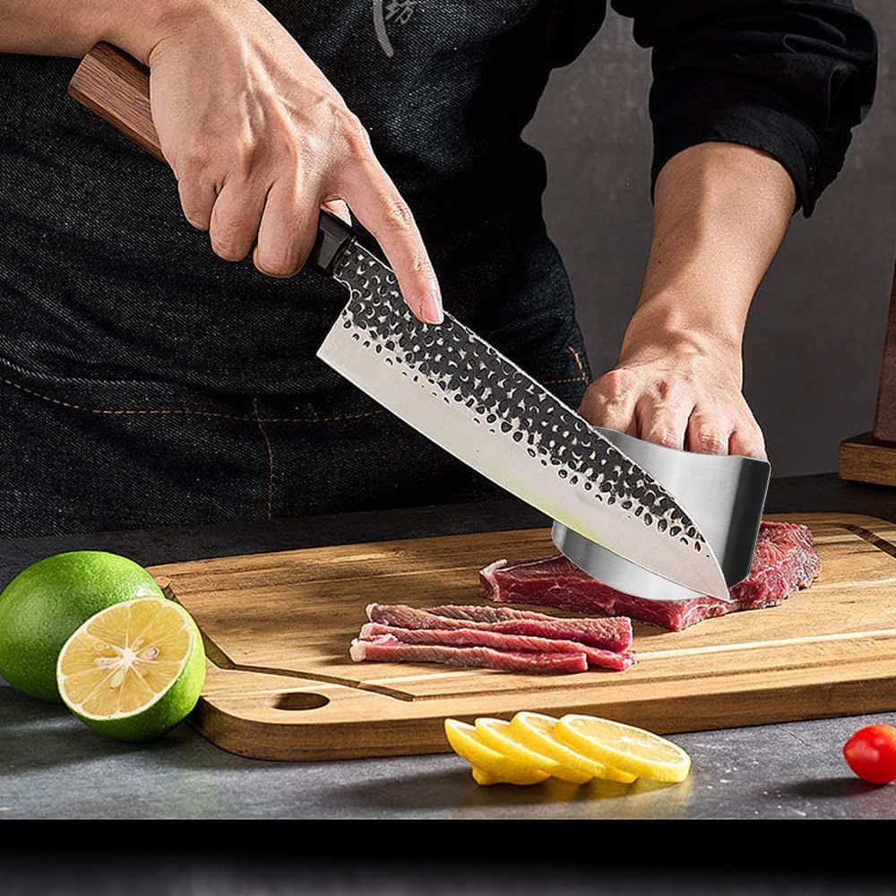 Stainless Steel Finger Guard, Finger Protector for Cutting Food, Premium Slicing Tool Finger Protector Finger Protectors when — image 3