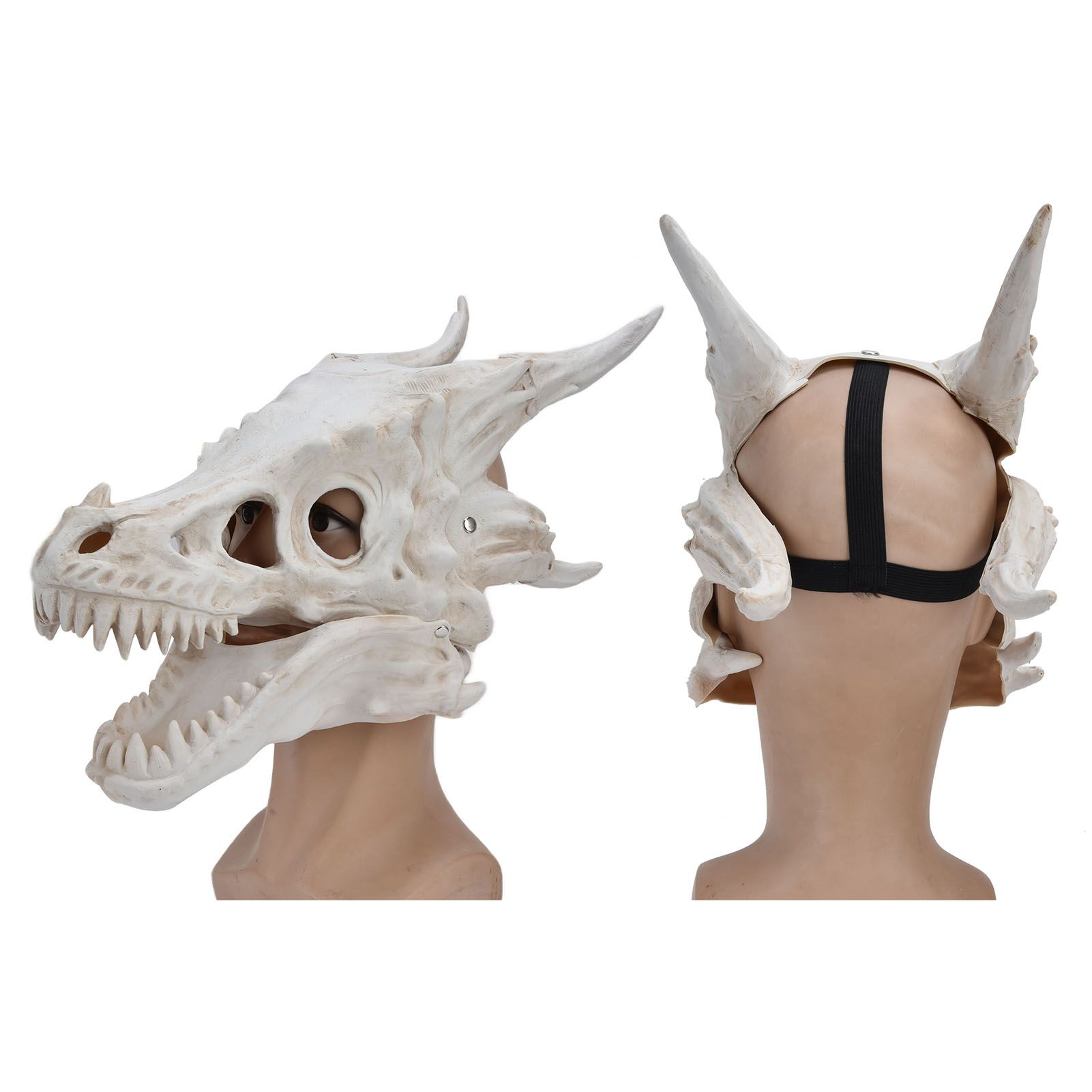 Latex Simulation Dinosaur Skull Mask Head Cover Halloween Costume Party Cosplay Props Decoration — image 6