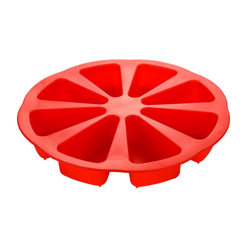 Non-stick Cake Baking Mold, Triangle 8 Cavity Pizza Pan, Food-grade Silicone Mold Specialty and Novelty Cake Pan for Brownies โ image 2