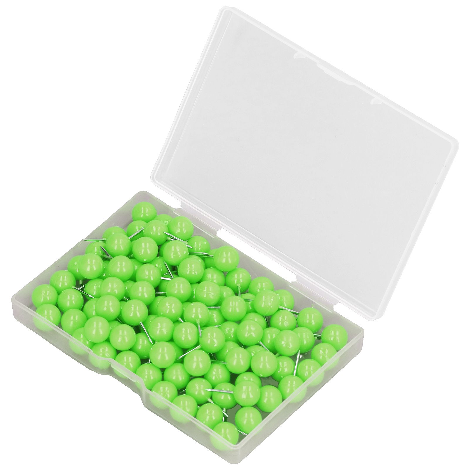 100Pcs Push Pins Map Tacks Steel Plastic Decorative Marking Pins for Cork Boards 9.5x20mm Green โ image 2