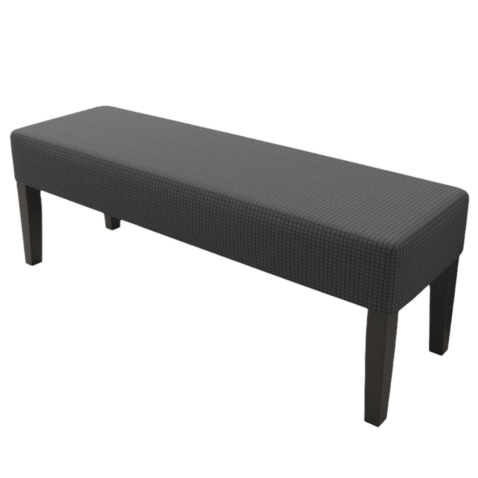 Bench Cover Slipcover Rectangle Polyester Blend High Stretch Bench Cushion Covers with Elastic Bottom Feature Textured Machine Washable Jacquard Fabric (Dark