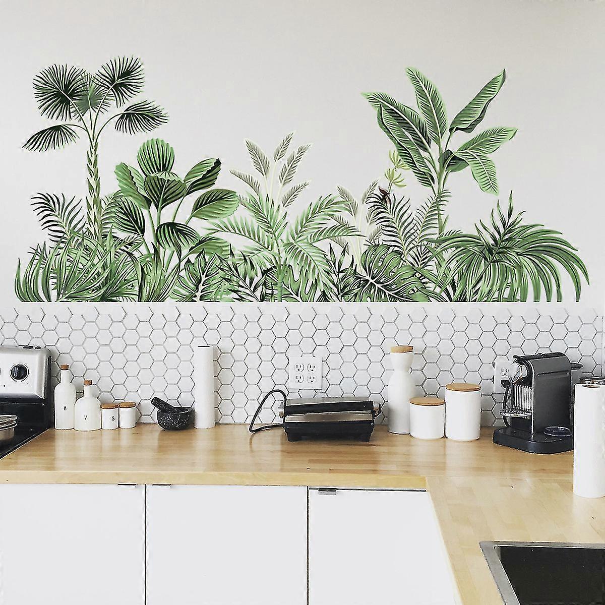 Palm Leaf Wall Stickers For Living Room, Plant Sticker Wall Decor, Peel And Stick Wall Stickers โ image 4