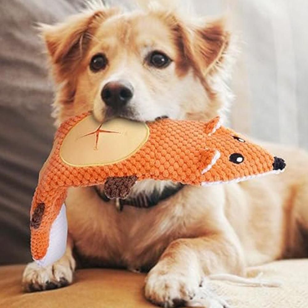 Dog Toys for Aggressive Chewers Dog Toys with Squeaker for Boredom and Teething Orange — image 2