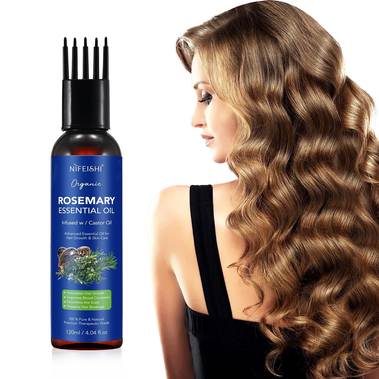 nifeishi organic rosemary essential oil 120 ml โ image 4