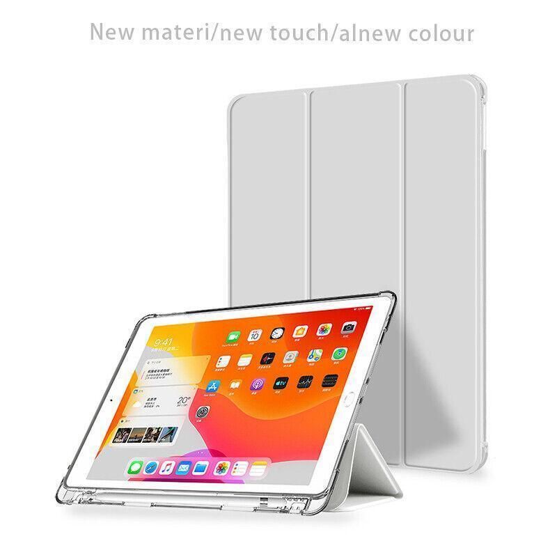 Shockproof Silicone iPad Air 3 Cover with Pencil Slot and Smart Wake - Grey — image 4