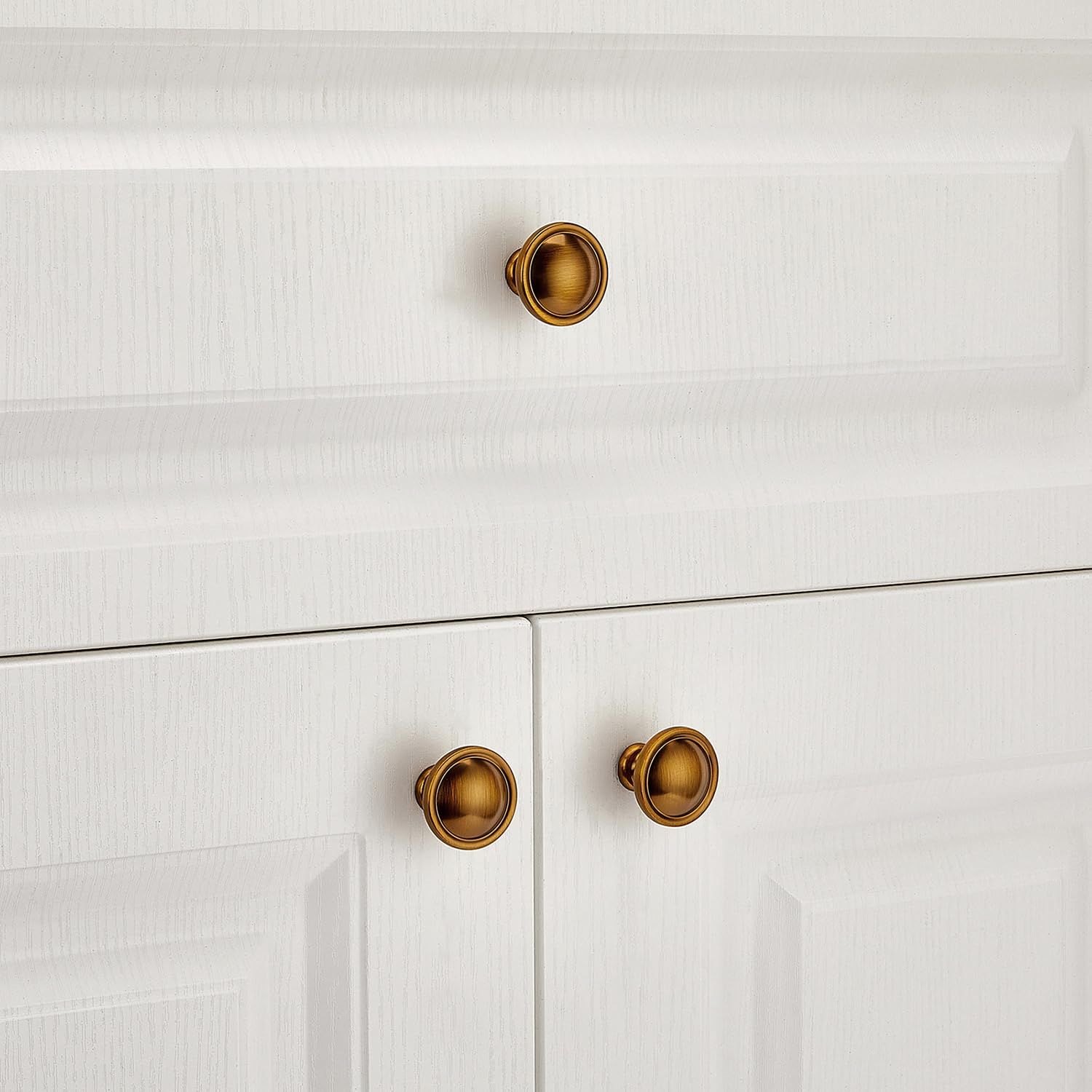 10 Set 1.2" Cabinet Hardware Antique Brass Knobs Kitchen Cabinet Office Bathroom Dresser Drawer Wardrobe knobs — image 5