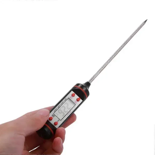 Digital Food Thermometer with Stainless Steel Probe for BBQ Meat, Baking, Coffee, Baby Food and Bath Water, Black — image 5