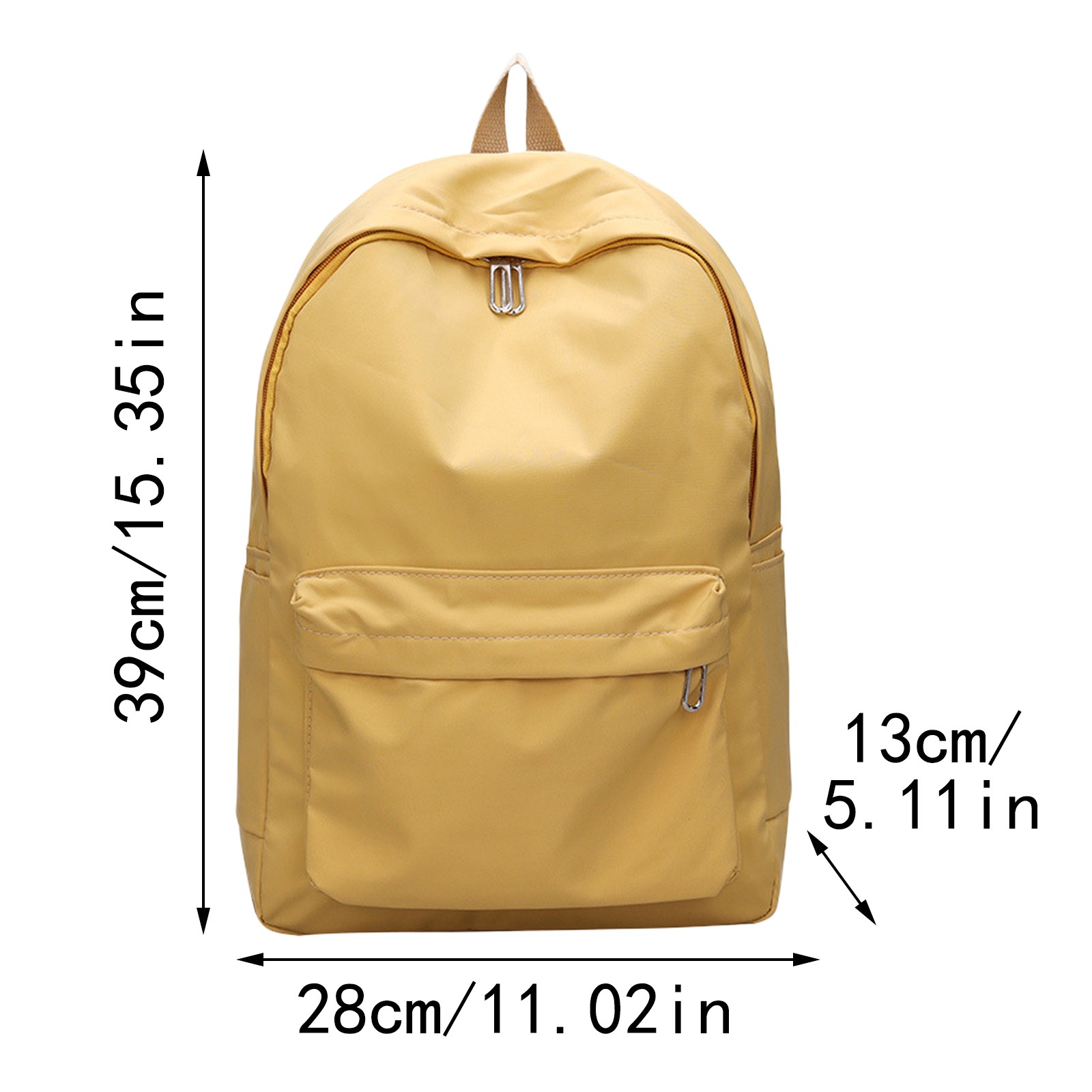 1 Piece Travel Backpack, Cute Custom BookBag with Detachable Bear, Travel Backapck for Women, Men Casual Laptop, Yellow, 21.8 × 27.9 cm — image 3