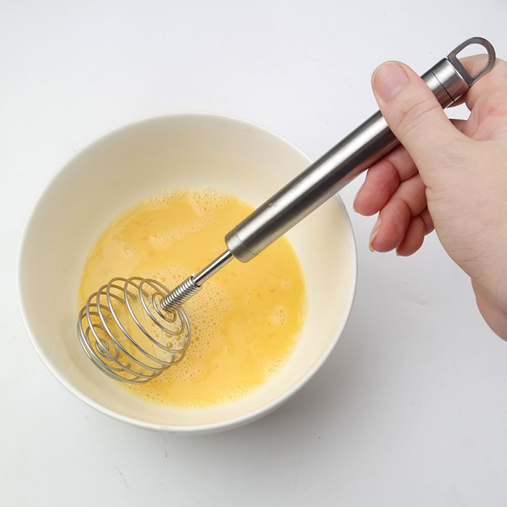 Stainless Steel Egg Beater Round Shaped Spring Milk Blender Handheld Egg Mixer โ image 6