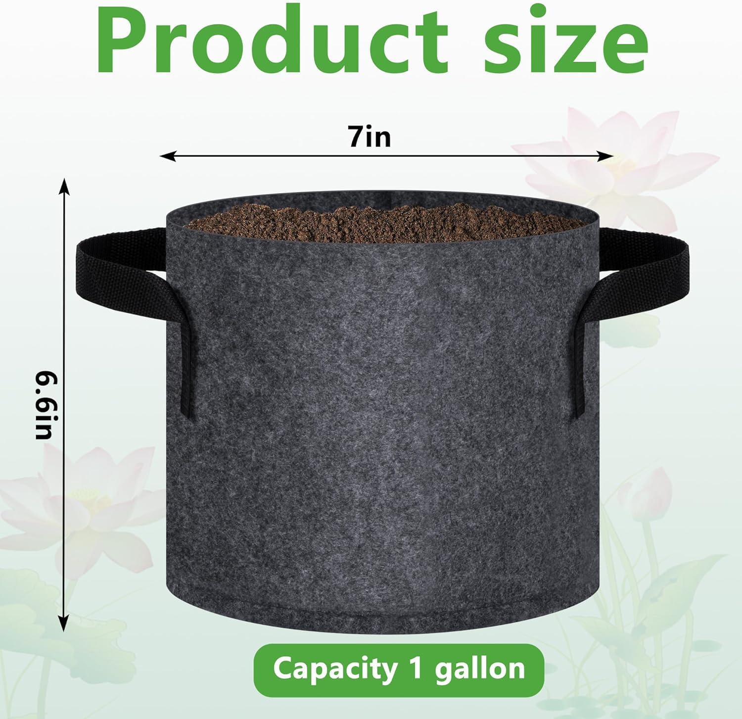 12 Pack Aquatic Plant Pots for Pond, Reusable Fabric Aquatic Plant Pots, Breathable Pond Plant Basket Grow Bags with Handles for Aquatic Plants, Bog Plant — image 4