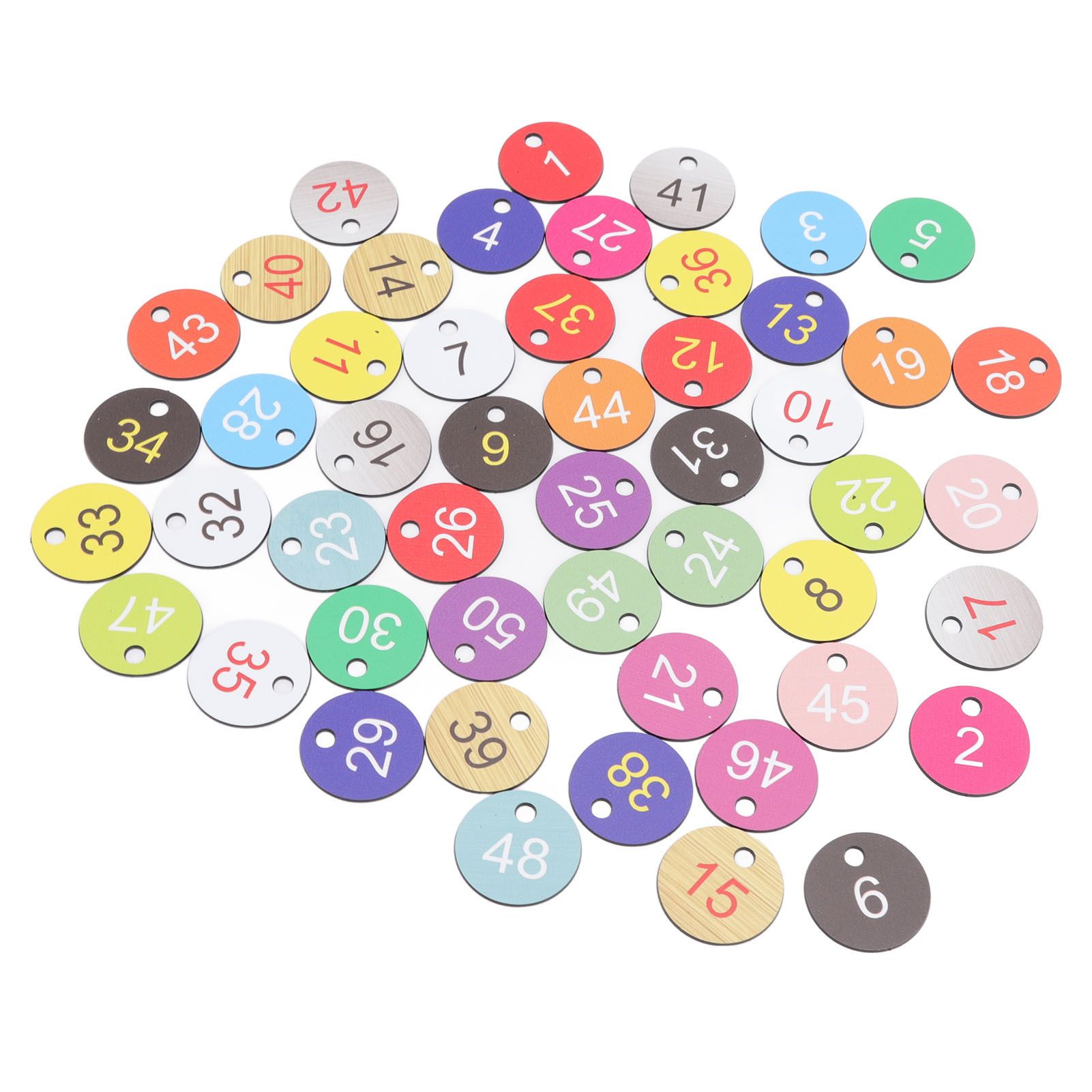 50Pcs Round Plastic Number Tags Plastic Number Labels for Beekeeping Livestock Farming 1-50 — image 5