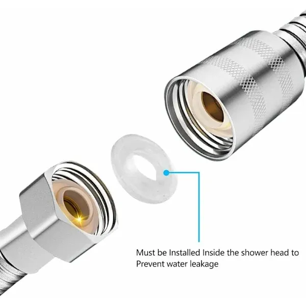 Retro Brass Shower Hose, 150 cm Length, Universal 1/2 Thread Connection, ensures that, despite being exposed material, G1/2 Thread — image 4