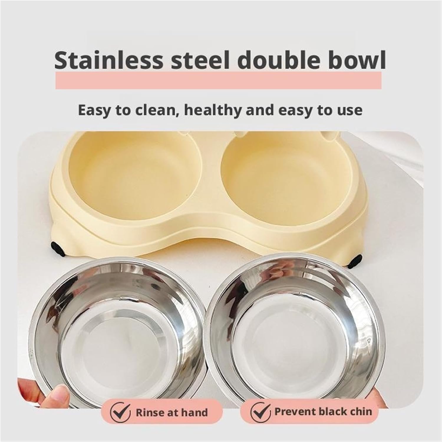 Cat Food Bowl - 1 Piece - Spillproof Pet Bowl - Double Layer Design for Cats — image 6