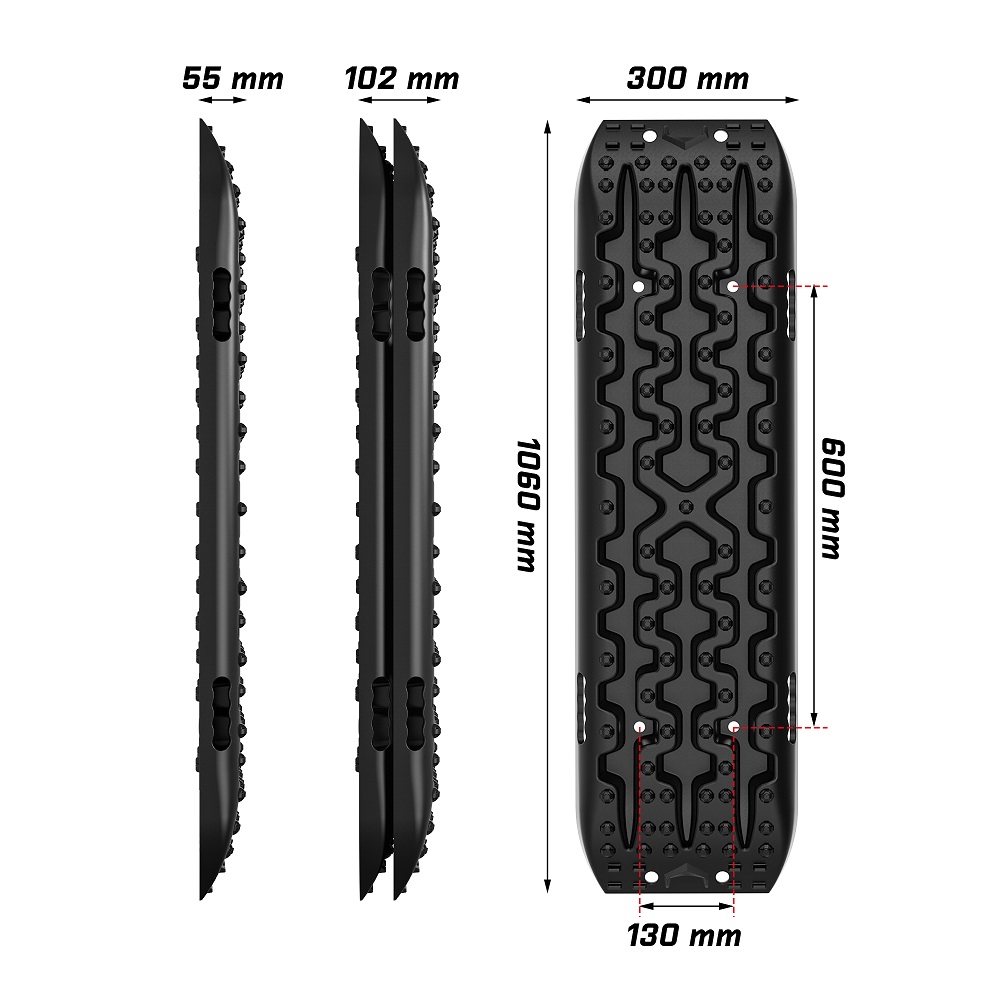 X-BULL Recovery tracks / Sand tracks / Mud tracks / Off Road 4WD 4x4 Car 2 Pairs Gen 3.0 - Black โ image 2