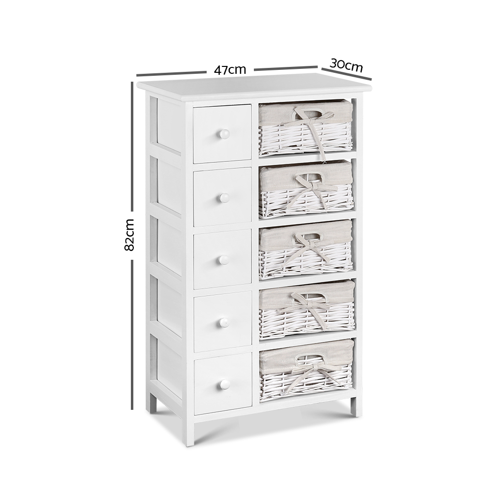 Artiss 5 Chest of Drawers with 5 Baskets - MAY โ image 4