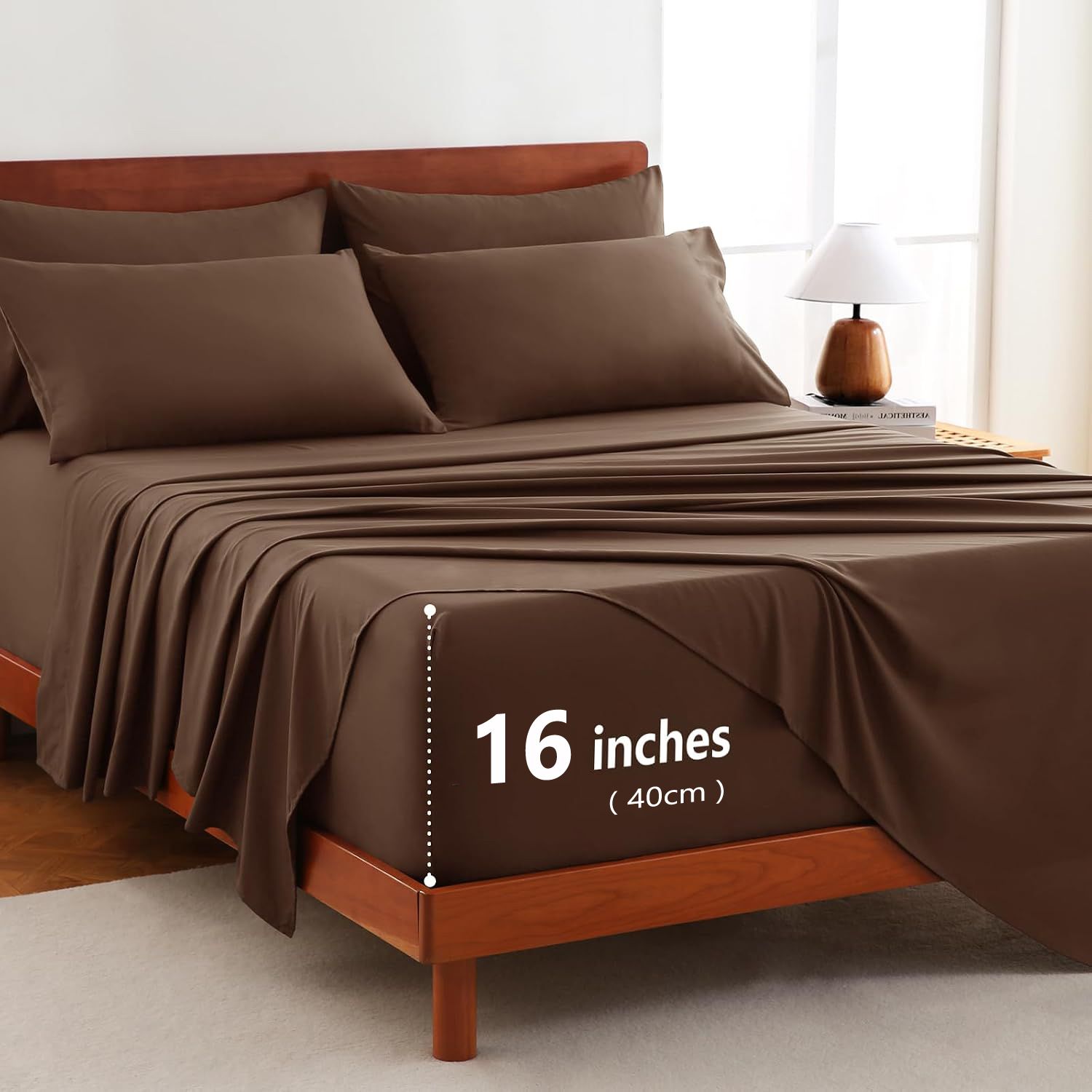 Hotel Soft Bed Sheet Set- Bedding Sheets & Pillowcases -Breathable Bedding - Wrinkle, Fade, Stain Resistant-Deep Pocket Flat Fitted Bed Sheet
