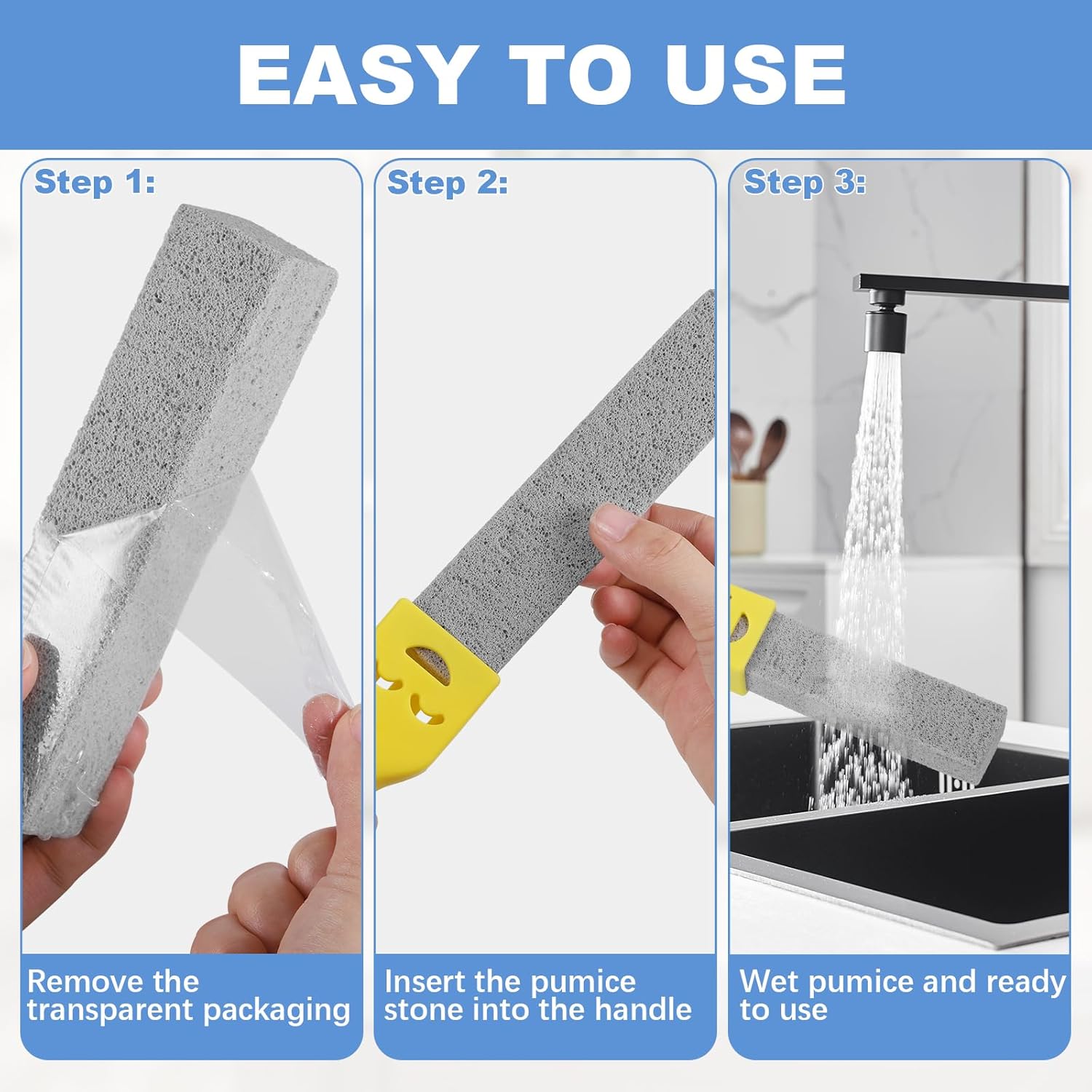 Toilet Pumice Cleaning Stone with 2 Handle — image 3