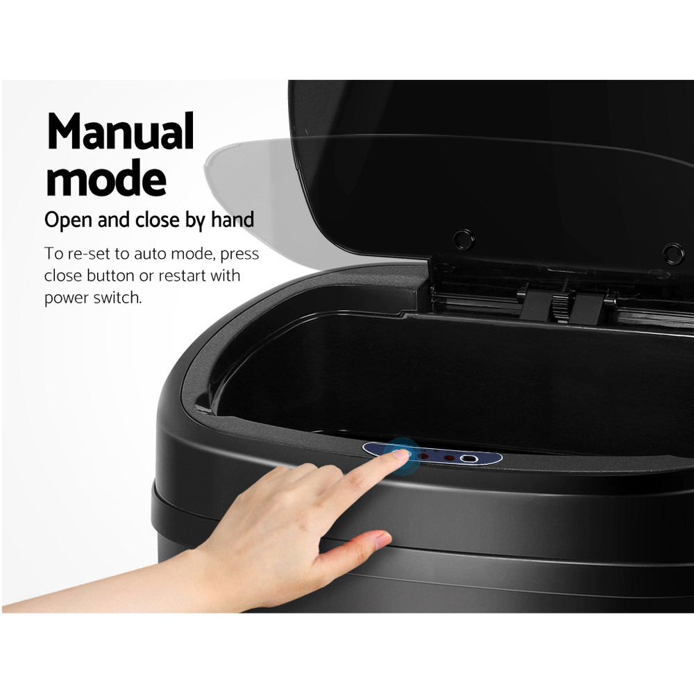 Devanti 58L Motion Sensor Bin Rubbish Automatic Black โ image 4