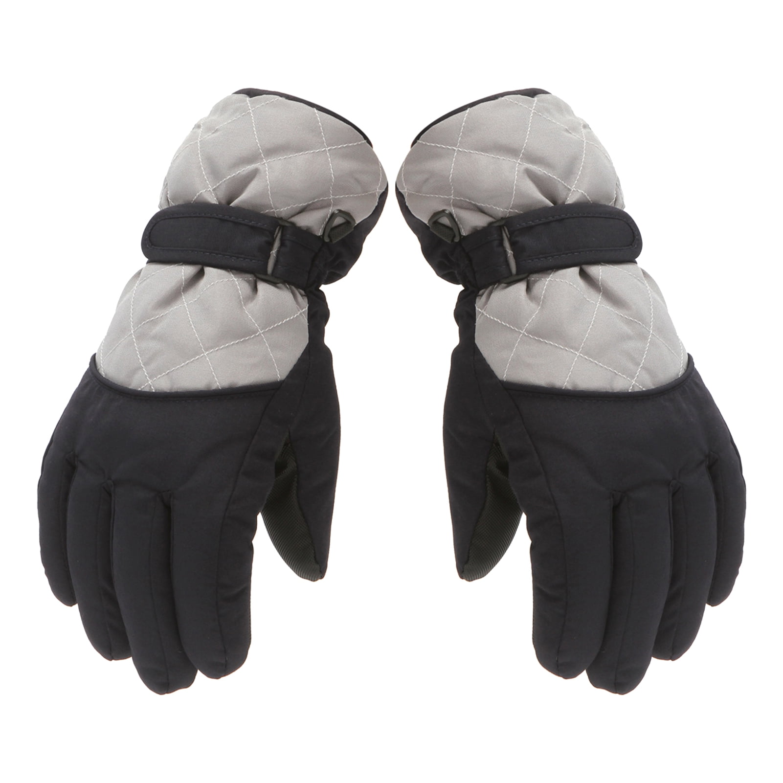 Dengjunhu Kids Winter Gloves - Snow & Ski Waterproof Youth Gloves for Boys & Girls - Insulated for Cold Weather Outdoor Play, Skiing & Snowboarding M Grey โ image 2
