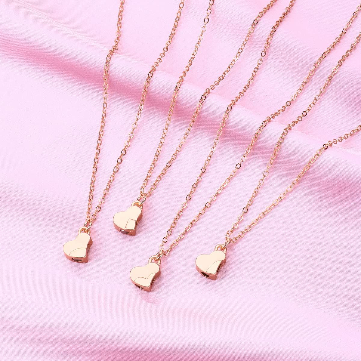 Friendship Necklace Magnetic Matching Four Leaf Clover Best Friend Necklace Gifts for Girls Women Magnet BFF Necklace for 4