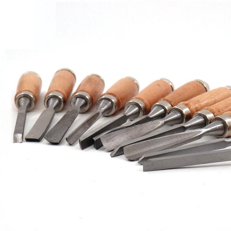 12PCS Wood Carving Chisel Set with Hardwood Handles for Woodturning and DIY — image 6