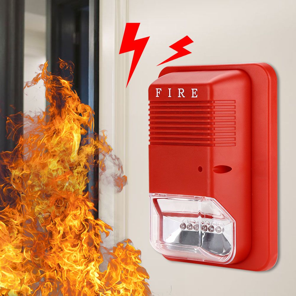 Sound & Light Fire Alarm Warning Strobe Horn Alert Safety System Sensor for Home Office Hotel โ image 4
