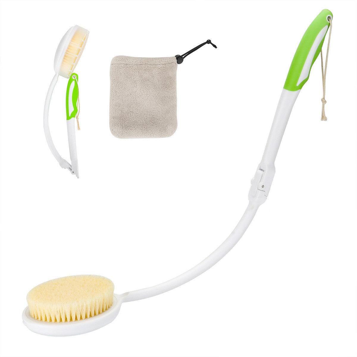 Back Bath Brush with Soft Bristles Curved Handle for Convenient Shower Scrubbing — image 2