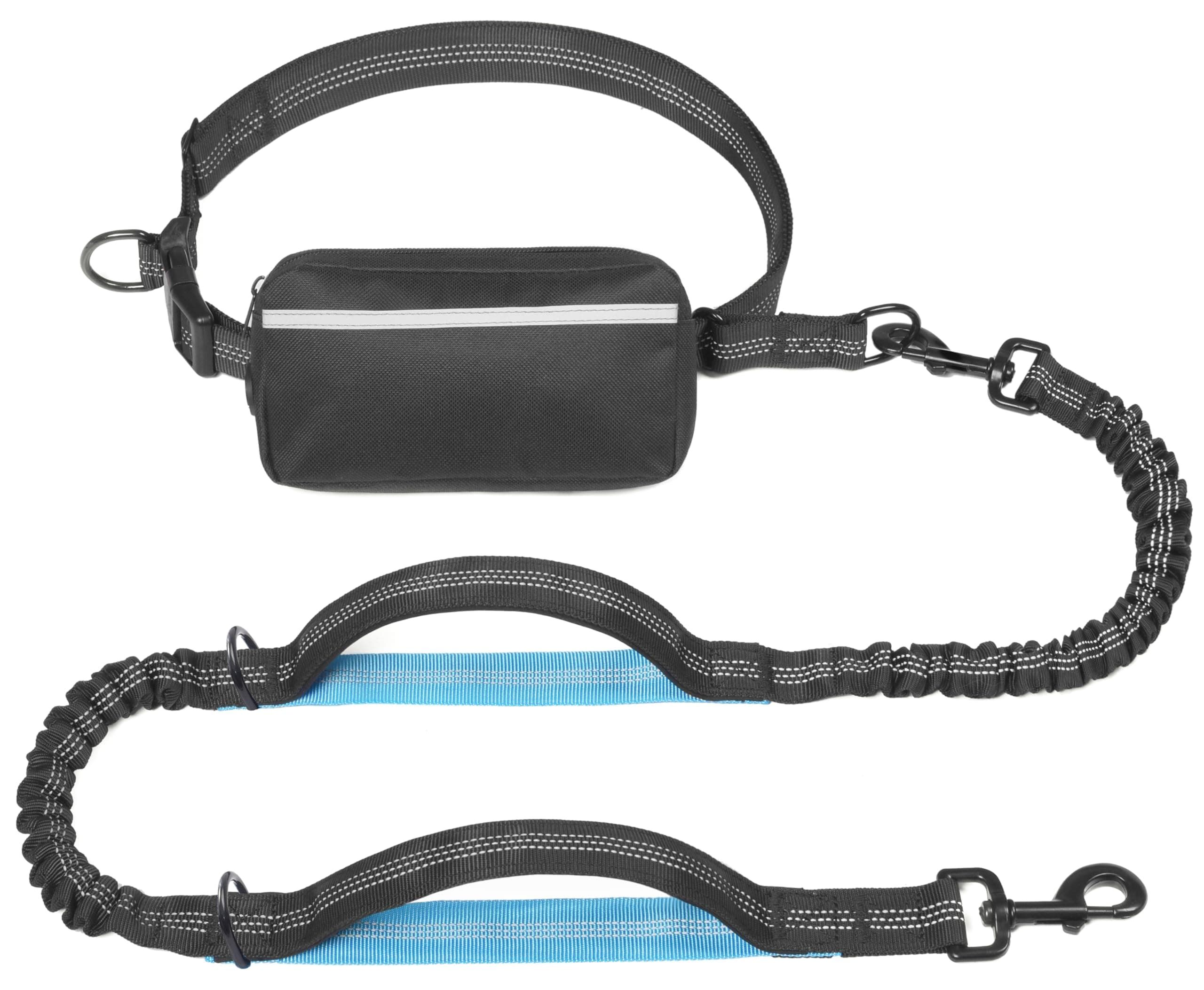 Hands-Free Dog Leash Set with Waist Belt and Storage Pouch, Shock-Absorbing Bungee Leash for Jogging, Walking, and Outdoor Adventures, Reflective Safety Design — image 6