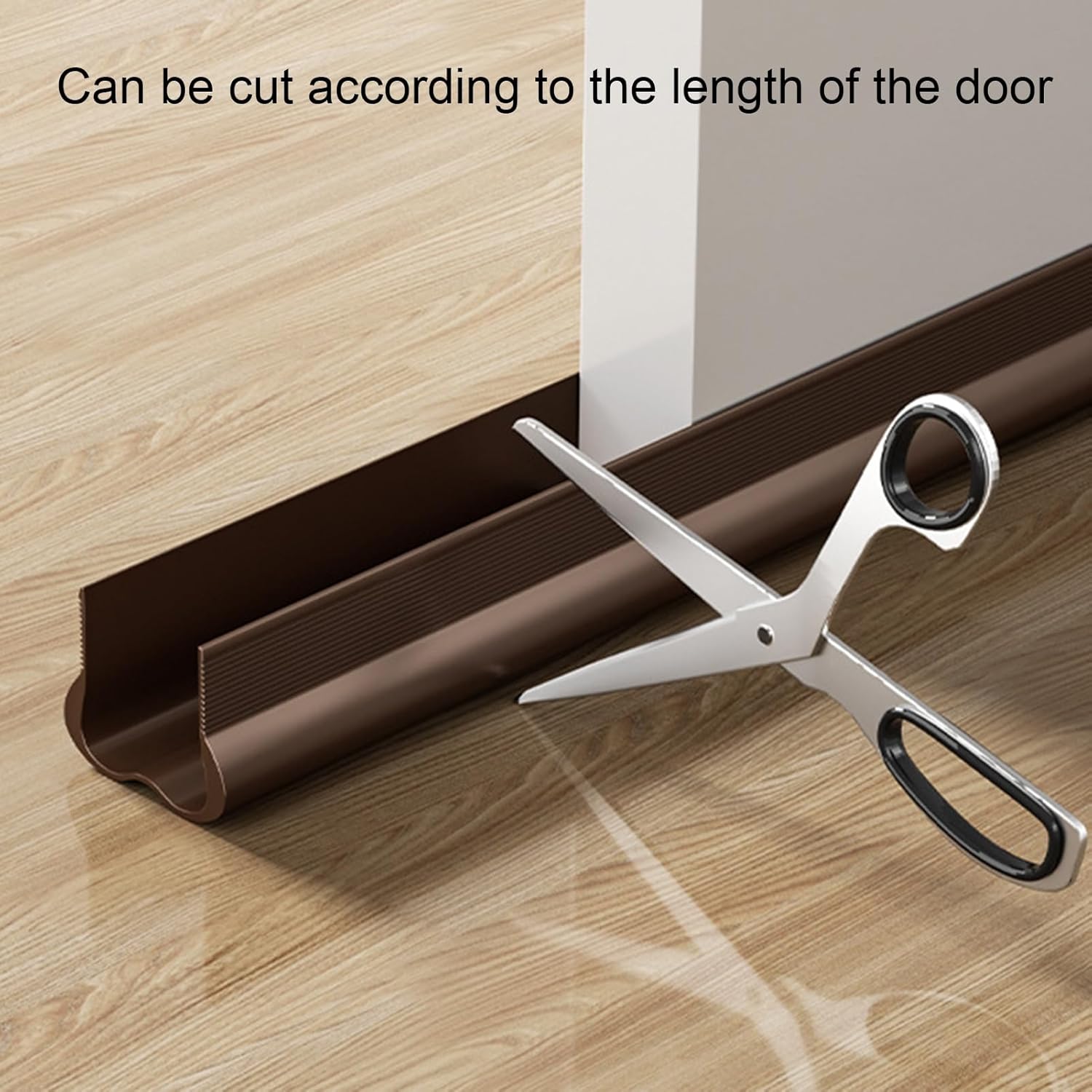 Adjustable Door Draft Stopper - Draft Strip Cushion - Double Sided Insulation - 93cm Black - Durable Weatherproof Door Seal β image 3