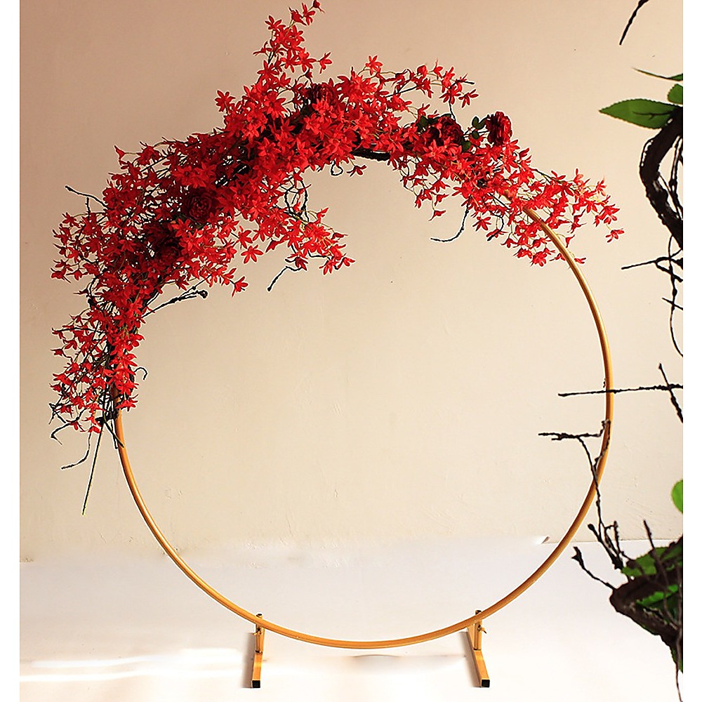 3M Gold Wedding Hoop Round Circle Arch Backdrop Flower Display Stand Frame Background โ image 5