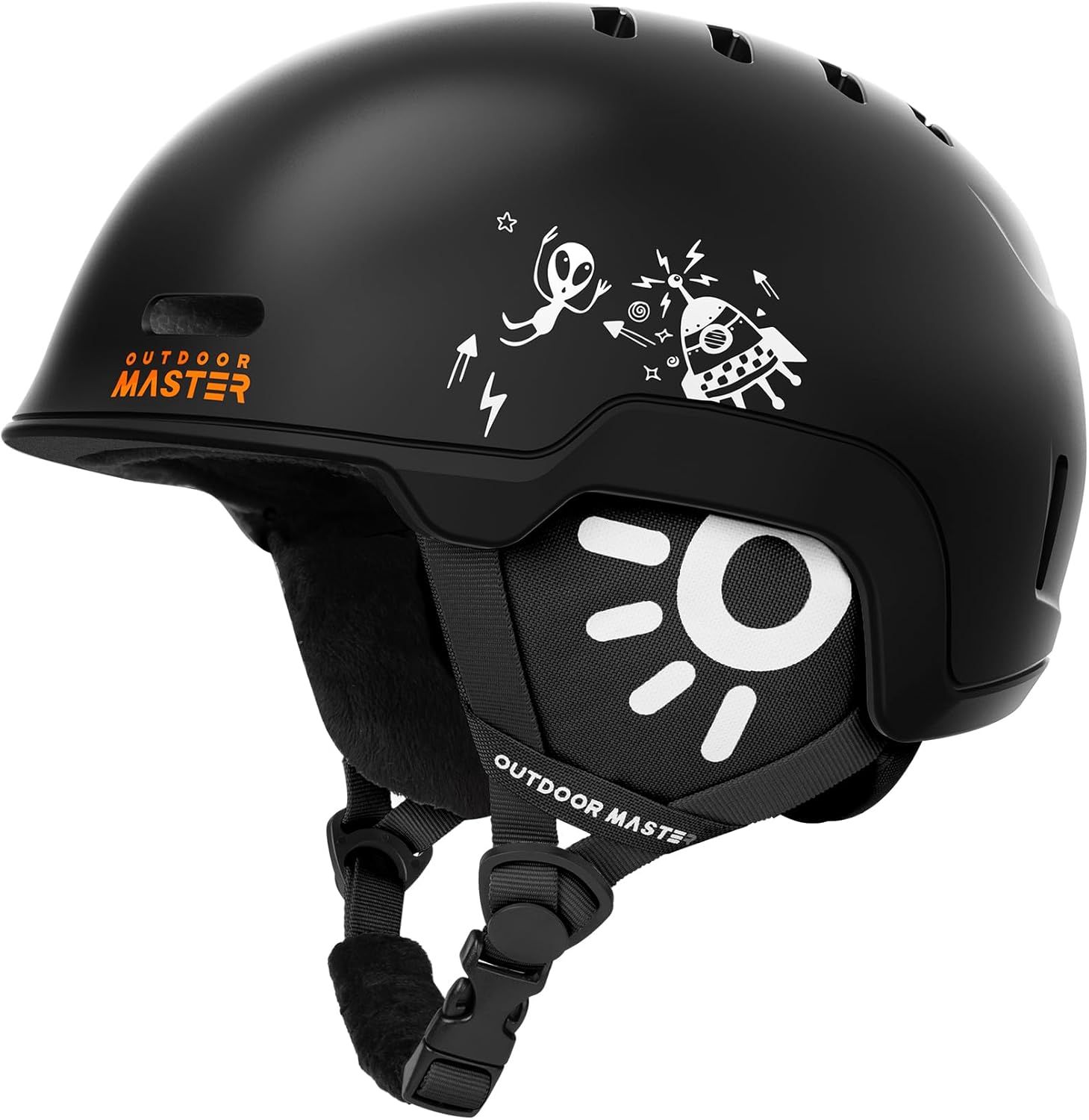 OutdoorMaster Children's Ski Helmet, Snowboard Helmet for Boys & Girls, Robust PC Shell & EPS Foam, 12 Ventilation Holes, Adjustable Snow Sports Helmet