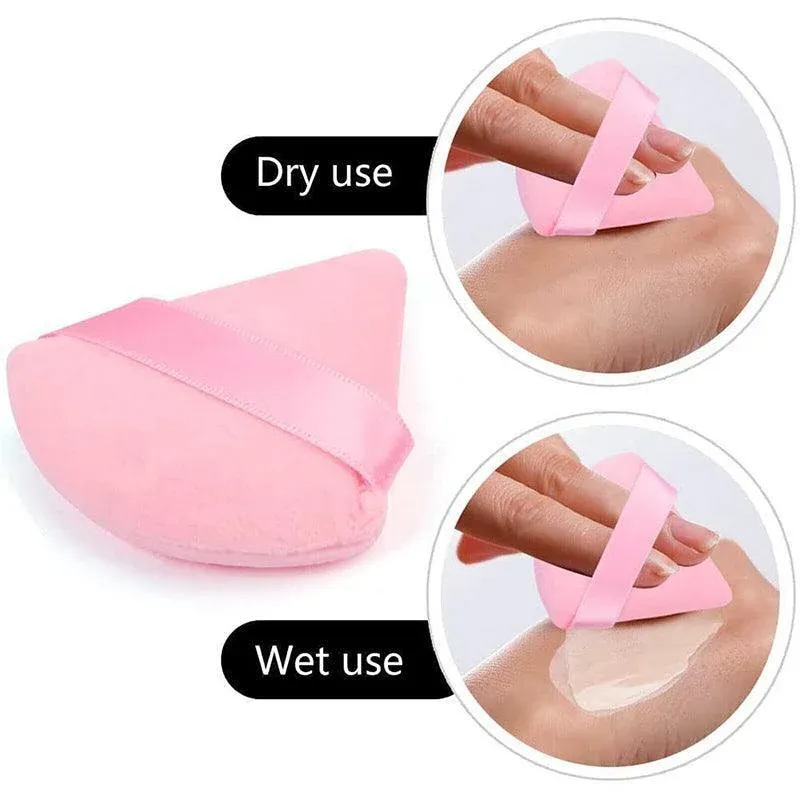 1/10X Triangle Cosmetic Puff Mini Cotton Makeup Sponge Powder Tool - Black — image 4