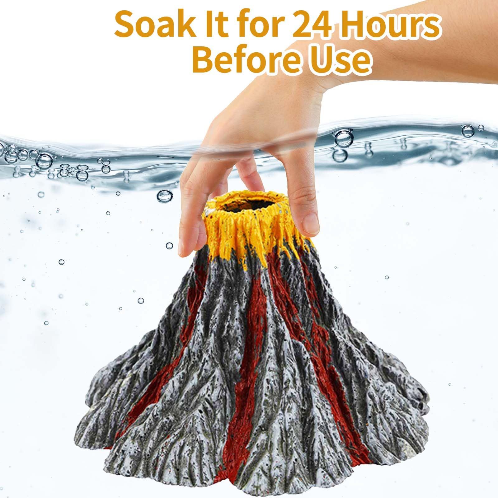 Aquarium Air Bubbler Decoration, Realistic Volcano Ornament for Aquarium Fish Tank (Volcano-L)for fish tank, aquarium â image 5